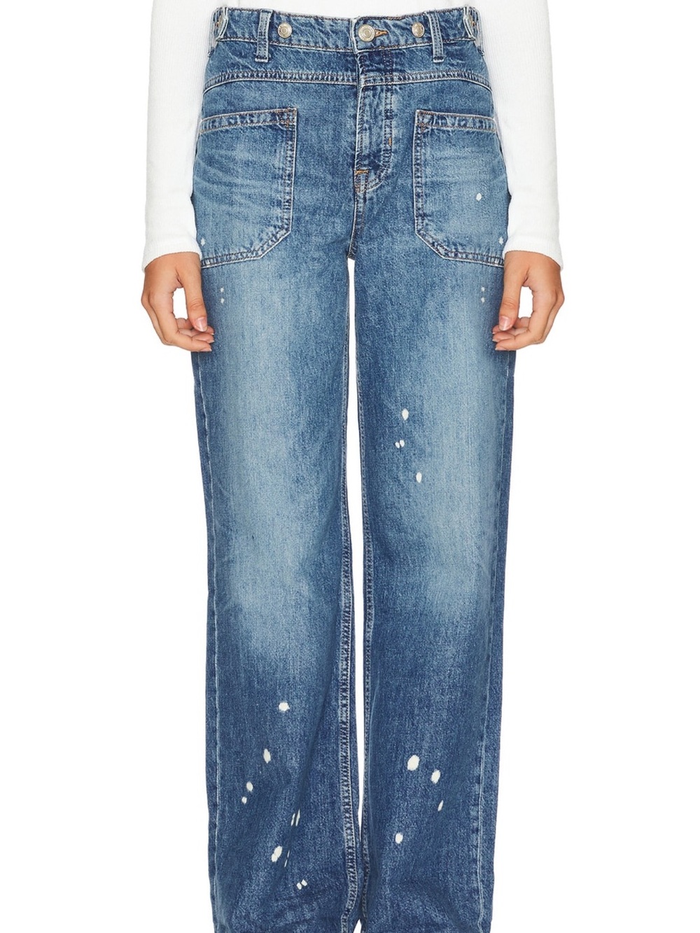 We The Free Palmer Cuffed Wide Leg Jeans - Picture 4 of 5